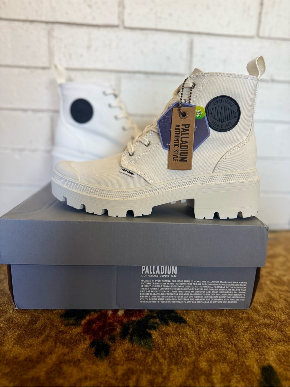 Palladium Women’s White Pallabase Twill Boots